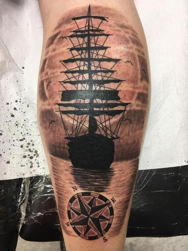 Skin Gallery Tattoo Tattoos Brent Severson Sailship
