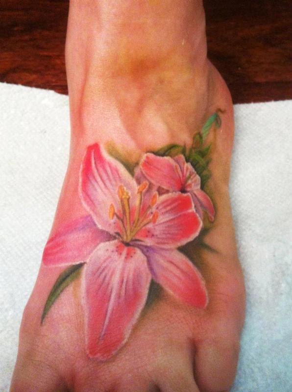 Sorin Gabor at Sugar City Tattoo : Tattoos : Flower Lily : Realistic flower
