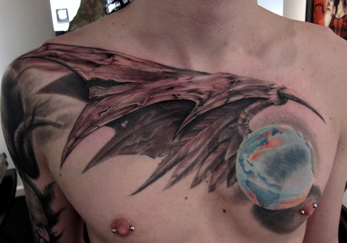 Wing Chest Tattoo