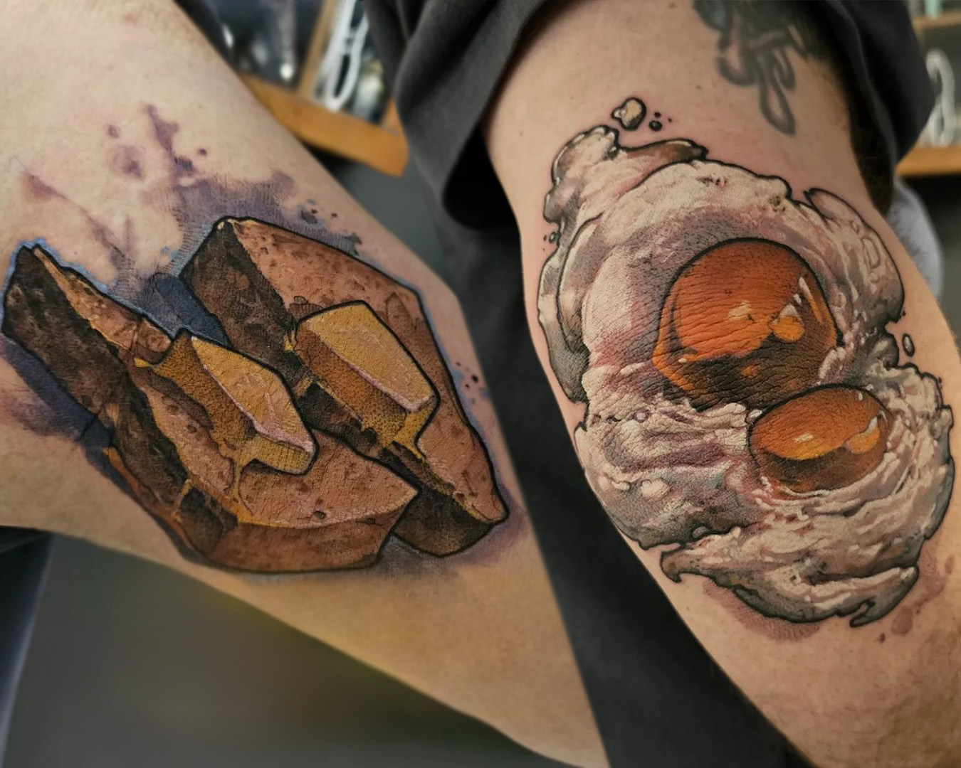 Toast and Egg One Shot Tattoos
