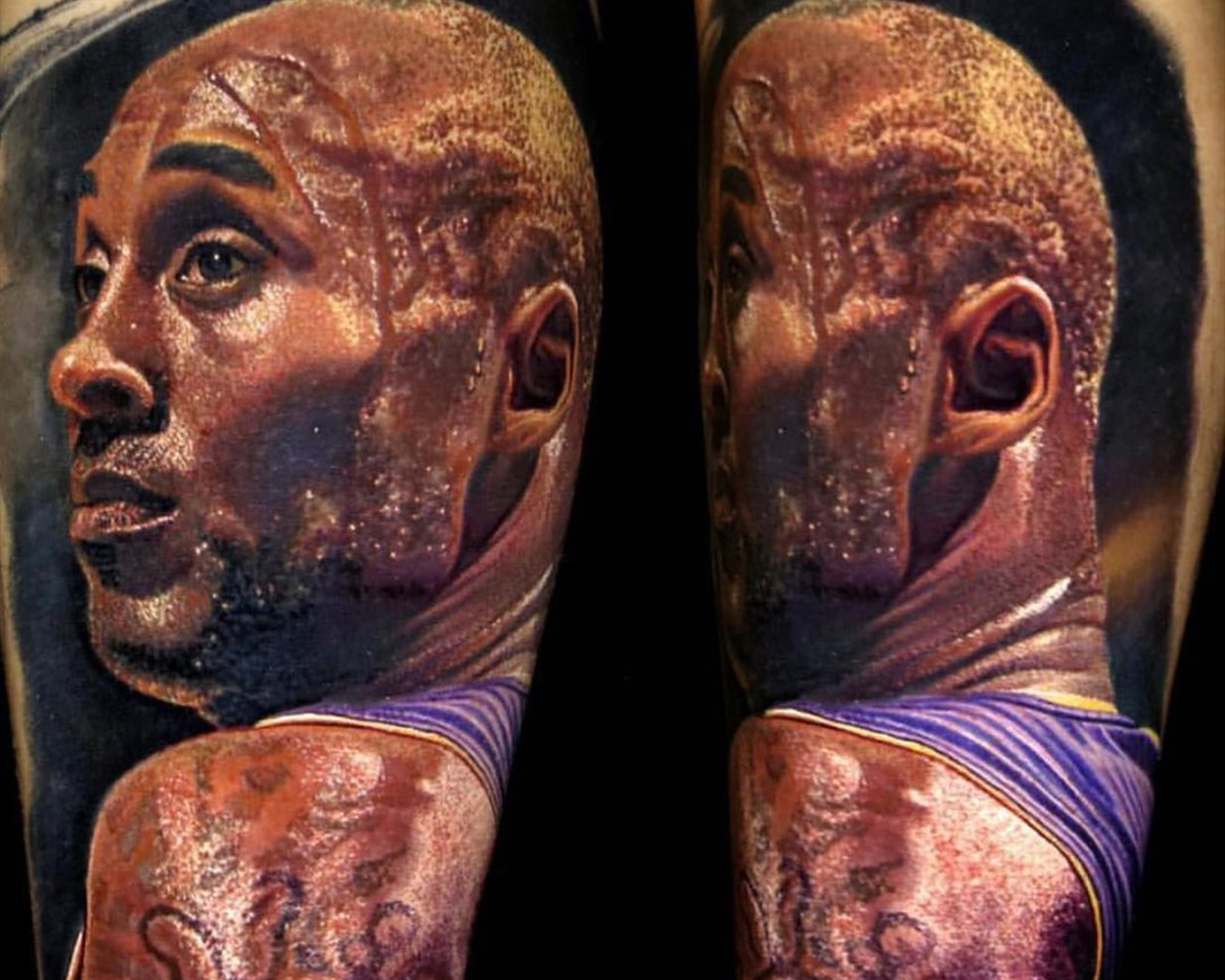 Kobe Bryant Color Realism tattoo, by Nikko Hurtado