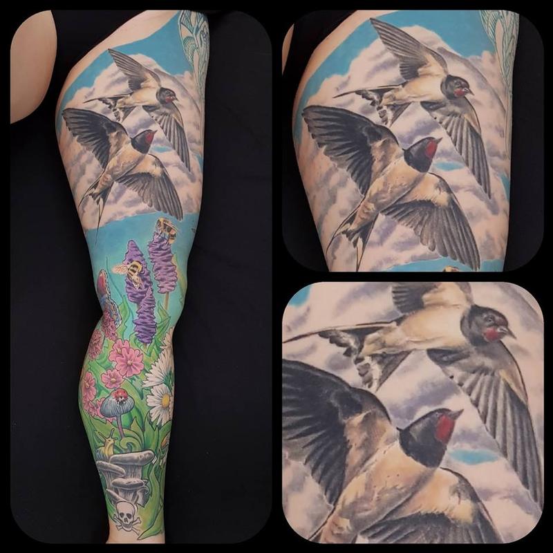 Tattoos by Tattoos Realistic Nature Leg Sleeve