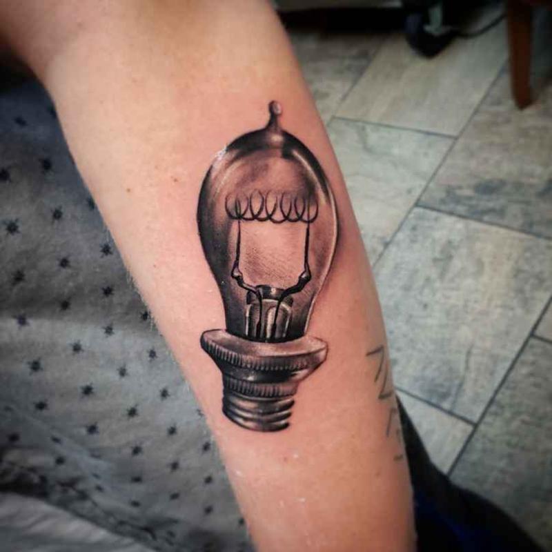 Lightbulb by Casey Privette : Tattoos