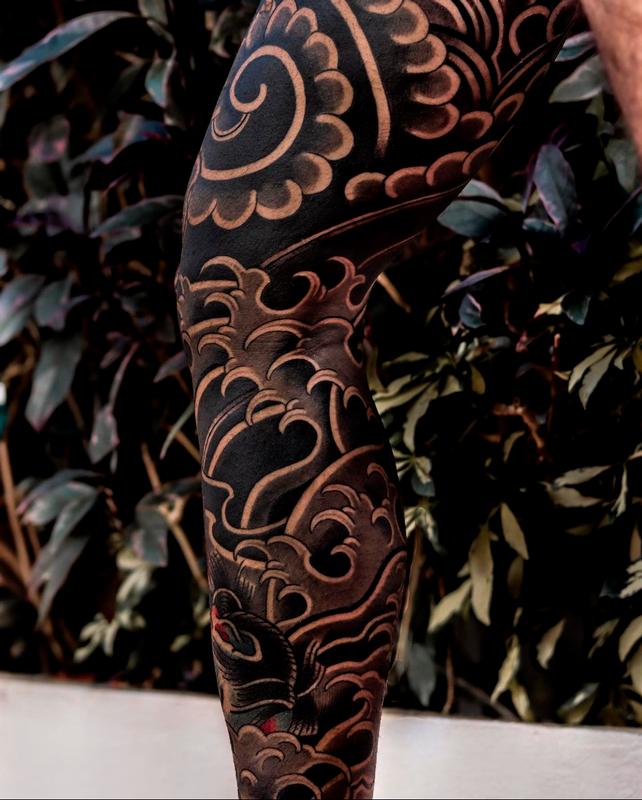 servet Locomotief metriek Japanese Leg Sleeve by Angel Serrano : Tattoos
