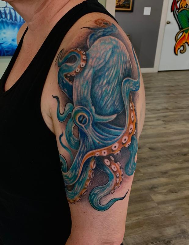 japanese octopus tattoo sleeve