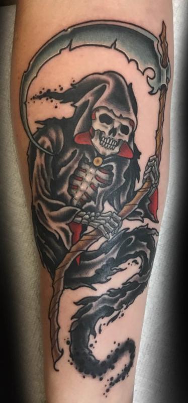 Unify Tattoo Company : Tattoos : Skyler Del Drago : Reaper Tattoo
