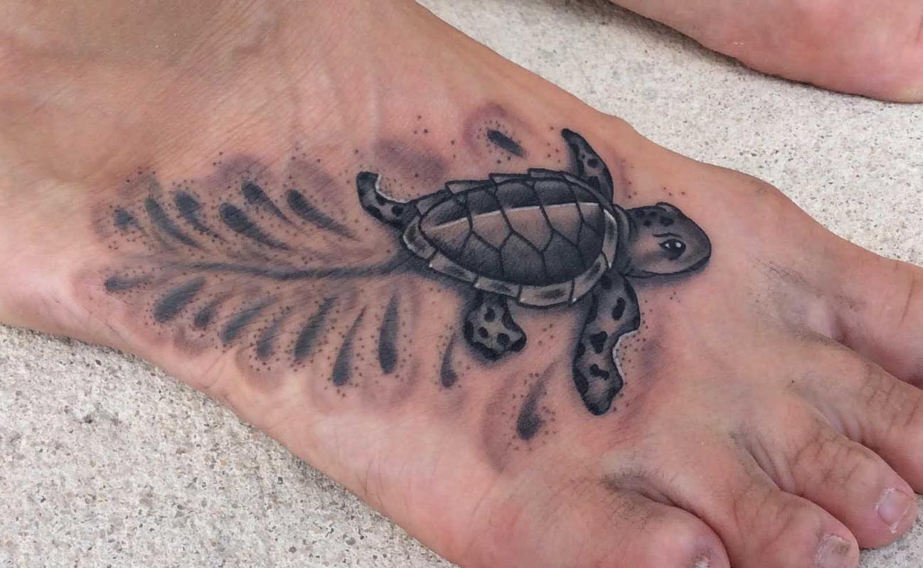 Unify Tattoo Company : Tattoos : Small : Sea Turtle Tattoo
