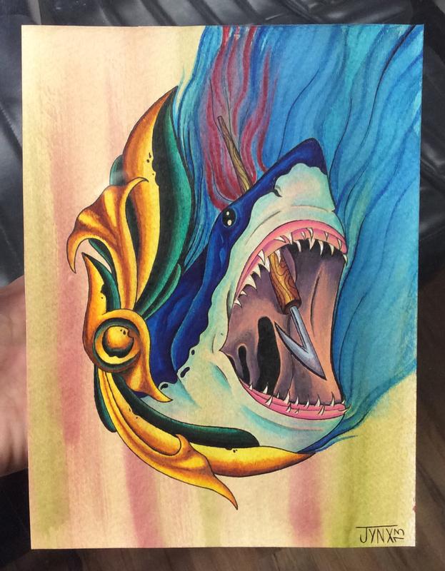 Unify Tattoo Company Original Art Watercolor Spearfish