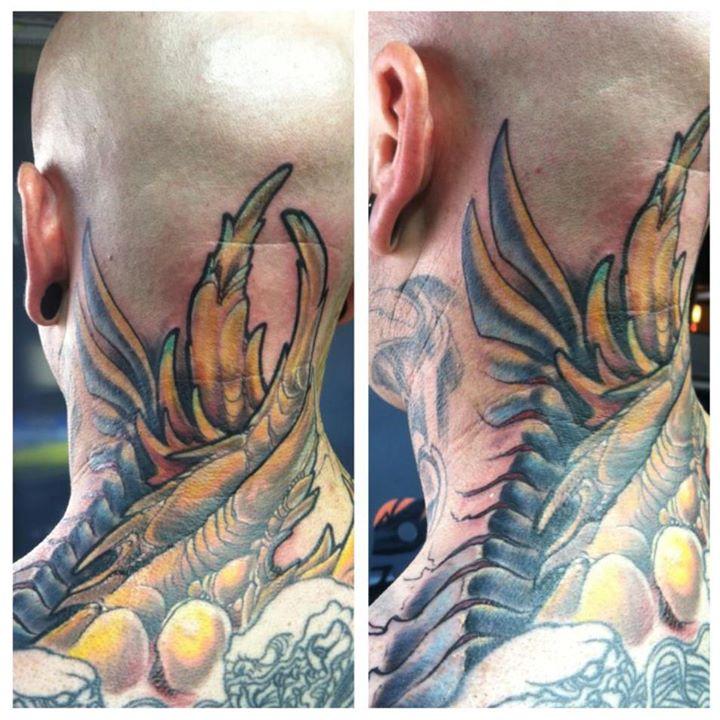 Bio Organic Neck Tattoo By Jon Highland Tattoonow 