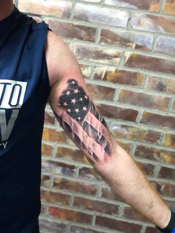 101 Best Black American Flag Tattoo Ideas That Will Blow Your Mind   Outsons