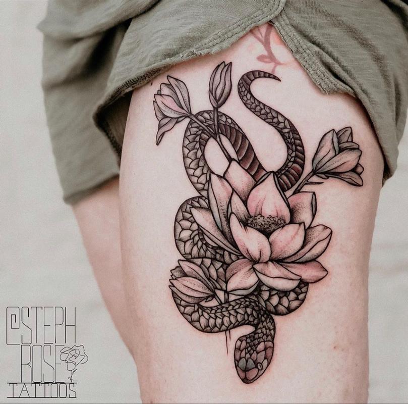 36 Best Snake And Flower Tattoo Designs  Meanings  PetPress