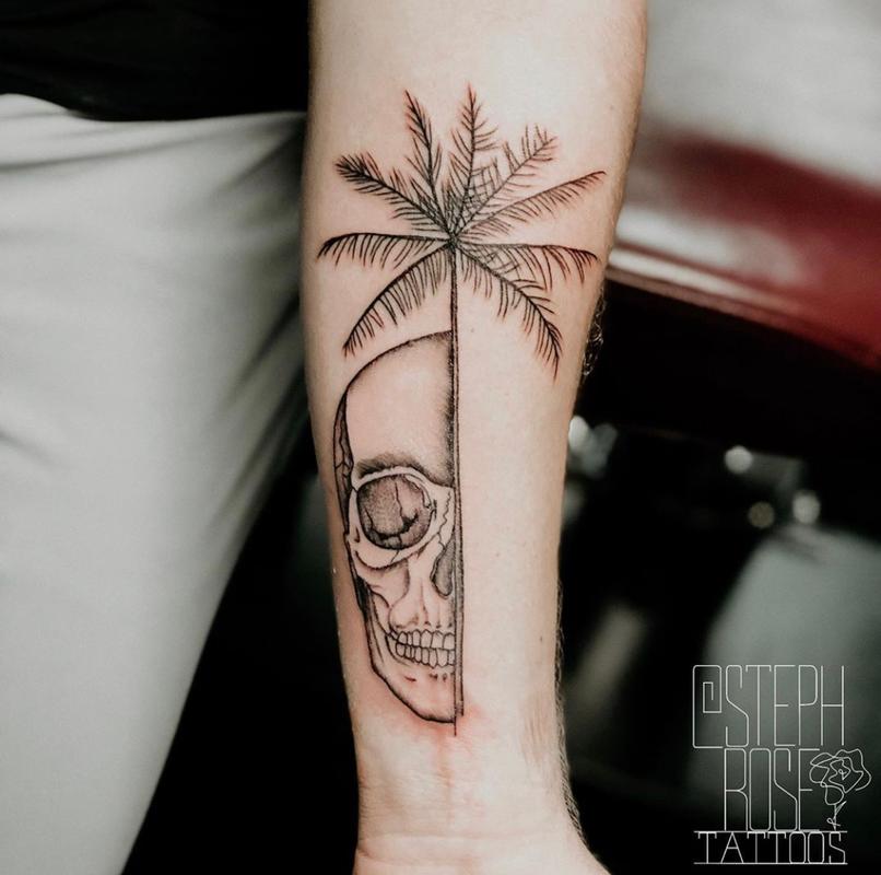 Dancing Skelton Tattoo  Skeleton tattoos Hippie tattoo Floral skull  tattoos