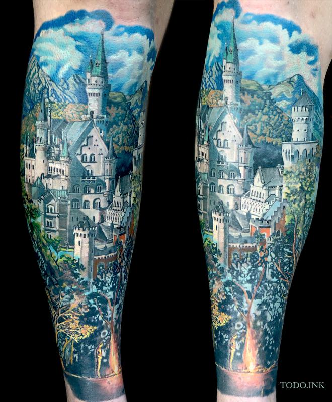 55 Castle Tattoo Art Designs  nenuno creative