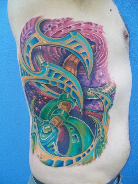 tattoos/ - Bio-Mech Rib Panel - 60583