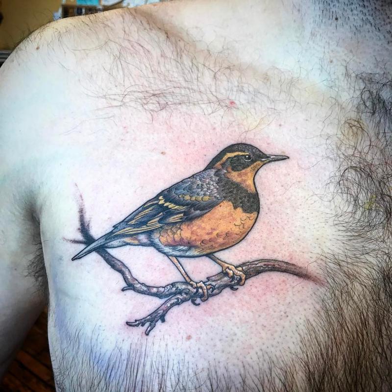 thrush bird tattoo