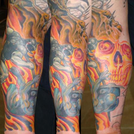 Venetian Tattoo Gathering : Tattoos : Body Part Arm Sleeve : Frank Frazetta  : Death Dealer II. [Salvatore Magro]