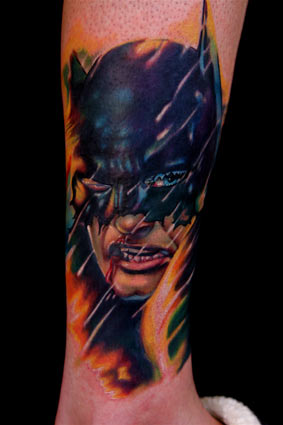 Batman Logo Tattoo | Batman logo tattoo, Cool arm tattoos, Tattoo designs