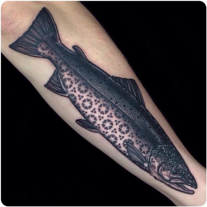Tattoo uploaded by Bruce Philip  Custom angler upper sleeve New Zealand brown  trout  Tattoodo