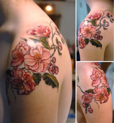 Watercolor Flower Tattoo by Amy Nicholls: TattooNOW