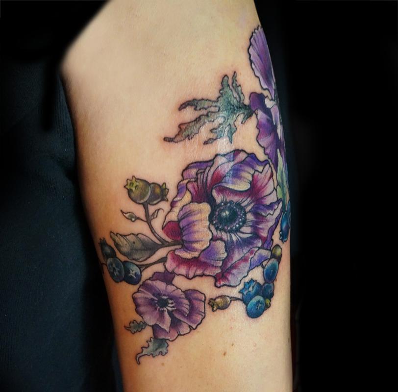 Blueberry Tattoo done by Percy at Tomato Tattoo in Lisle IL today  r tattoos