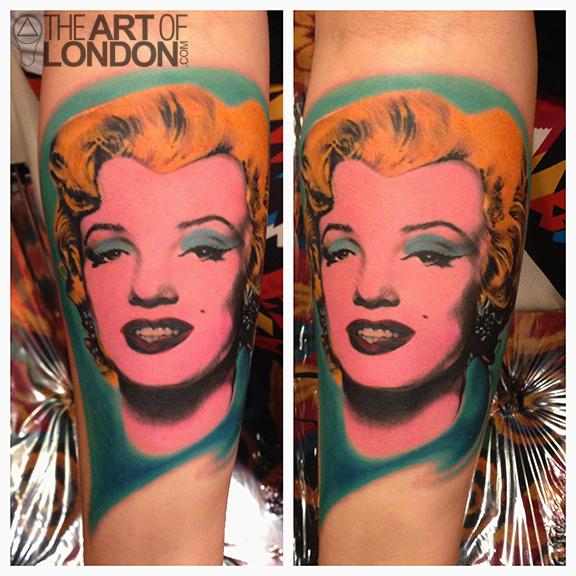 Andy Warhol Marilyn Monroe Tattoo by London Reese: TattooNOW
