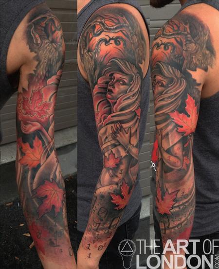 Tattoo uploaded by Jesse Britten Tattoo • A roman gods sleeve finished.  Jesse works construction and gets lots on Florida sun ( he sunblocks haha)  and this is about a year healed. • Tattoodo