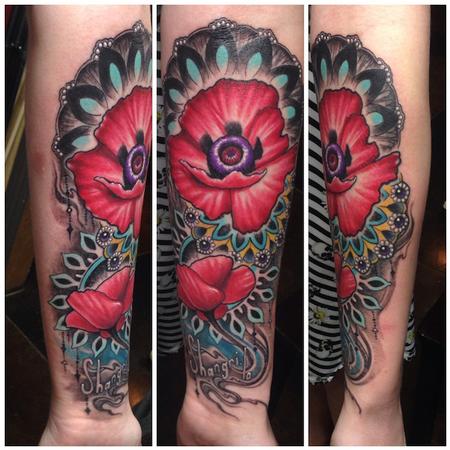 Loin/clock/poppy flower tattoo I did... - Wild Style Tattoo | Facebook