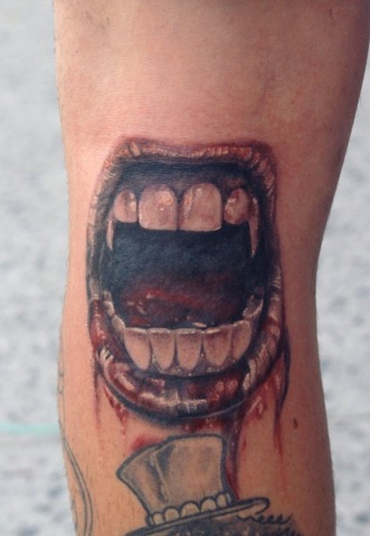 open mouth tattoo by Bili Vegas TattooNOW