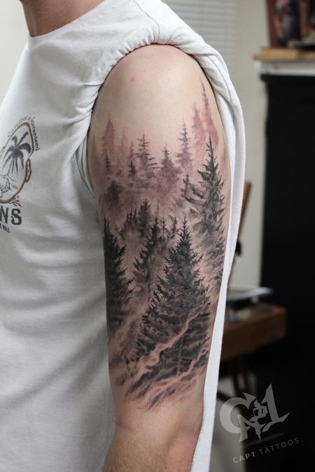 Tattoo uploaded by Avacyn • Forest owl, black and grey realism • Tattoodo