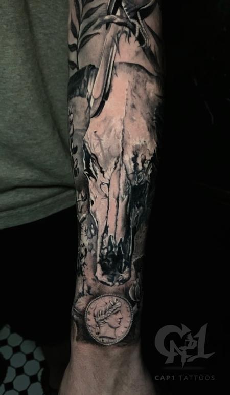 tattoos/ - TexasLonghorn Skull Tattoo - 145287