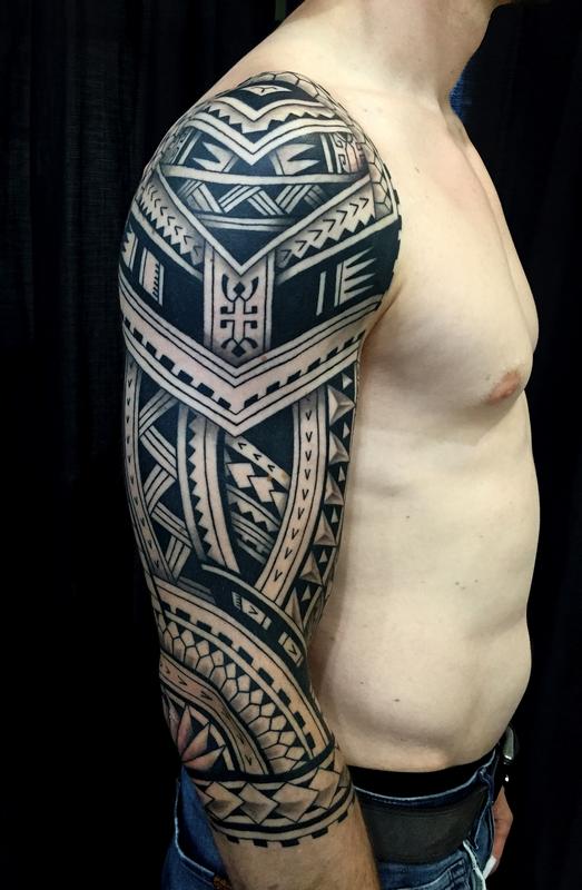 Samoan Inspired sleeve by Genevieve Dupre: TattooNOW