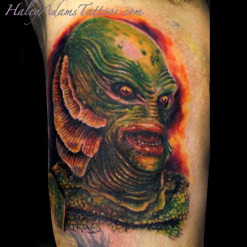 Creature of the Black Lagoon tattoo by Haley Adams TattooNOW