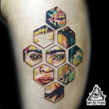 Hexagons tattoo by Mikki Bold | Photo 30652