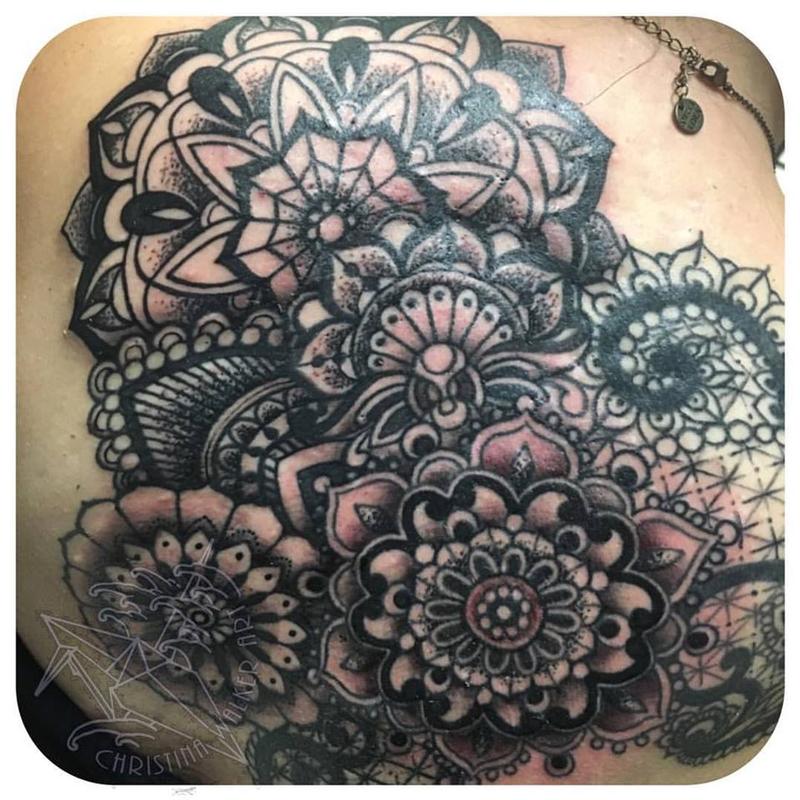 Ornate Mandala Backpiece by Christina Walker Tattoos
