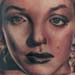 Tattoos - Black and grey Maralyin Monroe portrait - 32790