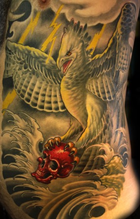 Painted Temple : Tattoos : Animal : Cody Cook Harpy Eagle