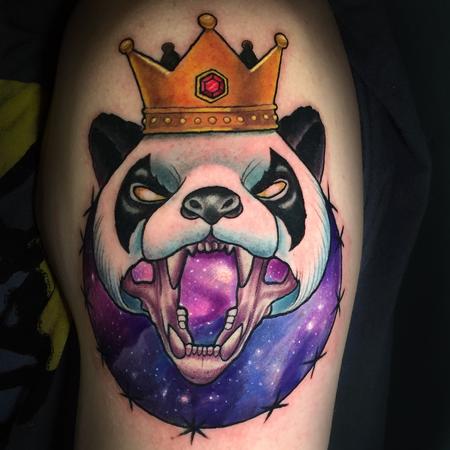 tattoos/ - Cosmic king Panda Skull - 132546