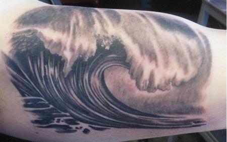 Minimalist Waves Tattoo - Realistic Temporary Tattoos | Tattoo Icon –  TattooIcon
