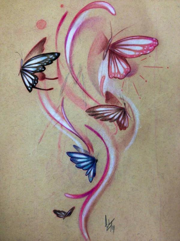 tattoo butterfly sketch