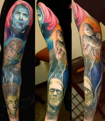 X 上的Progress on frank  Frankenstein  universalmonsters tattoo wolfman brideoffrankenstien  httpstcoF9MFwToQST  X