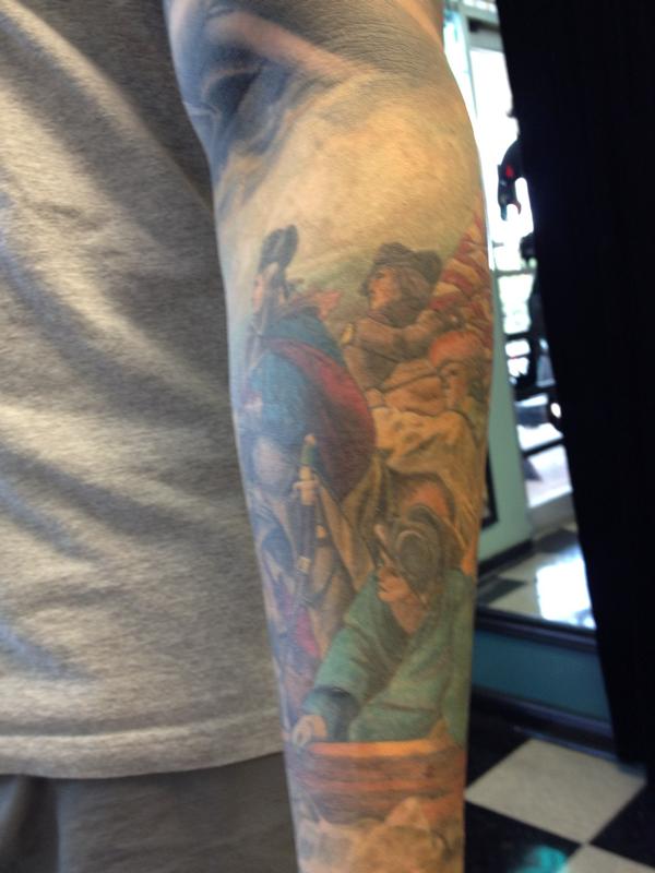 George Washington done by Tony Scirra Tattoo Factory Ledgewood NJ  r tattoos