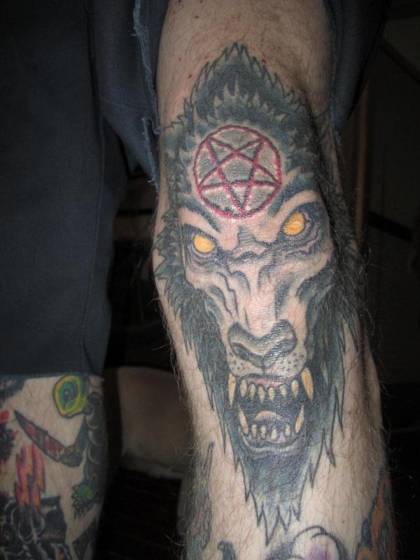 Tattoo tagged with moay big animal facebook twitter knee wolf new  school  inkedappcom