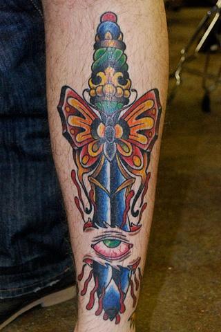 Details more than 72 traditional butterfly dagger tattoo super hot   incdgdbentre