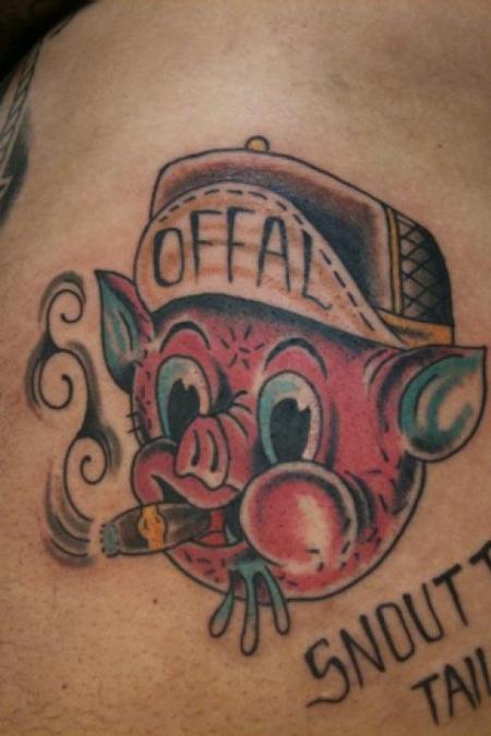 Pig-head by Bob Tyrrell : Tattoos
