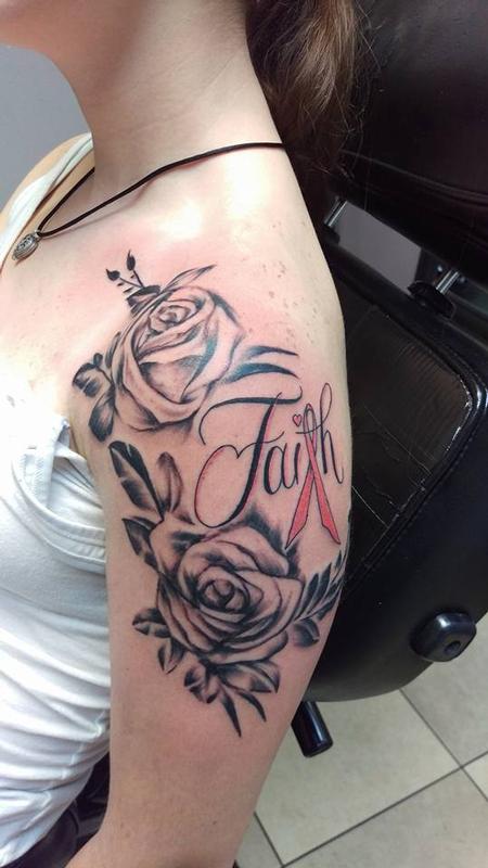 Tattoo uploaded by Toon Town Ink  Forearm Clock Flower Ribbon Dark   Tattoodo