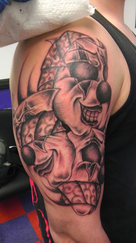 evil clowns tattoos