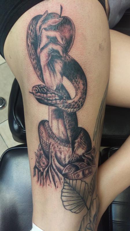 Pic Design Apple Snake Tattoo 31046B  Snake Tattoos