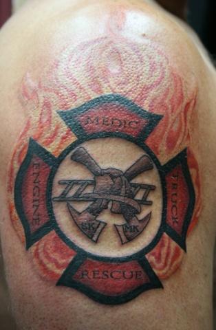 firefighter tattoos designs