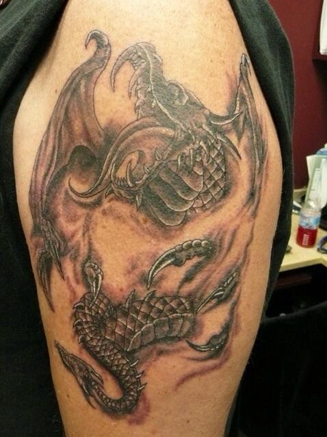 Dragon Scale Peel Tattoo by KhaotykArtwerx on DeviantArt