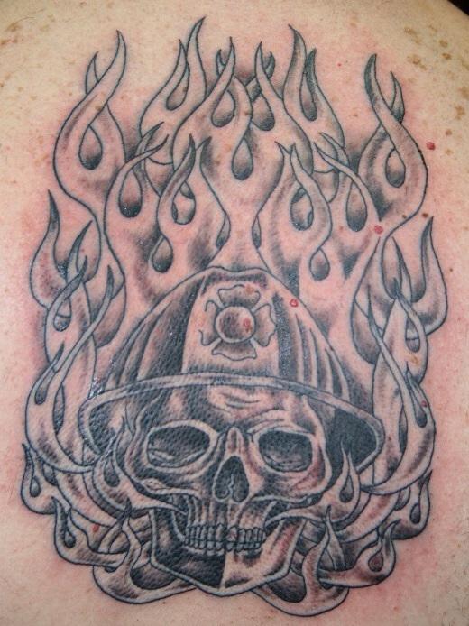 Firefighter Skull Clock Temporary Sleeve Tattoos  WannaBeInkcom